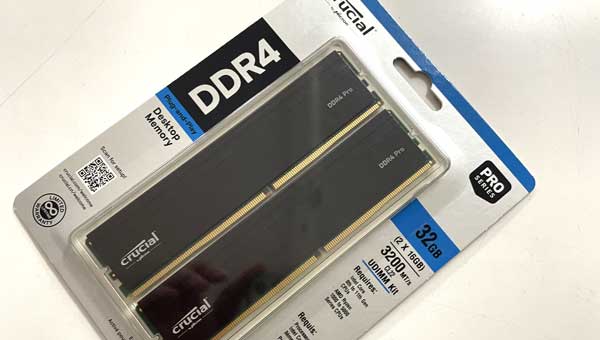 crucial ddr4メモリ16G×2