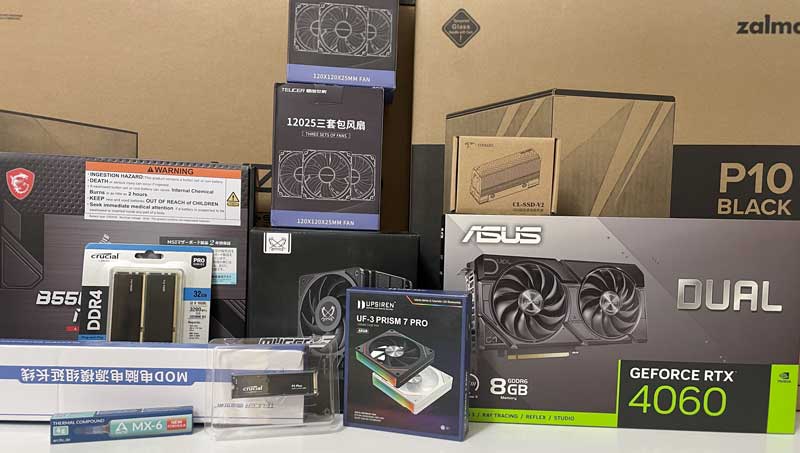 今回そろえたpcパーツ