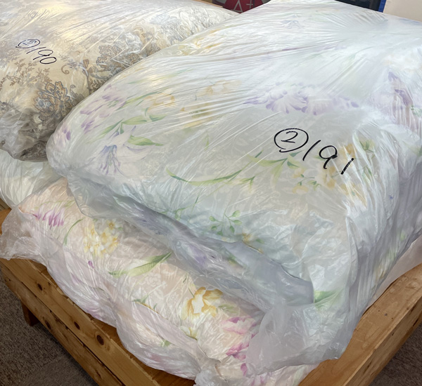 洗濯から帰ってきた布団